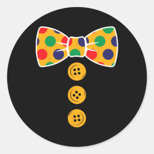 Clown Kostuum Halloween Grappig Circus Clown Cadea Ronde Sticker
