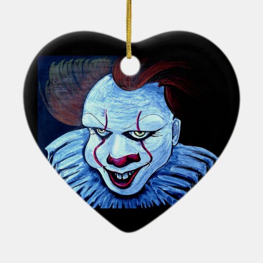 Clown: Kwaad Keramisch Ornament (Achterkant)