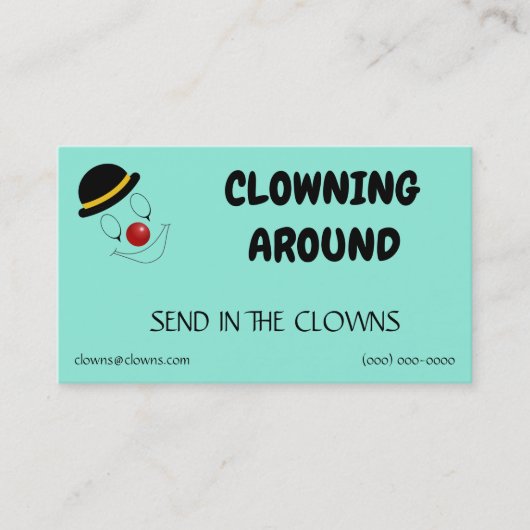 Clown Logos Sjablonen Visitekaartje (Voorkant)