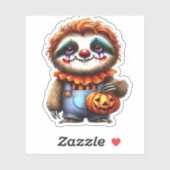 Clown Luiaard Halloween Oversized T-Shirt Sticker (Vel)