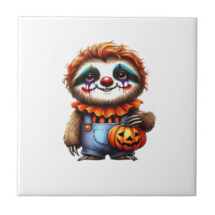 Clown Luiaard Halloween Oversized T-Shirt Tegeltje