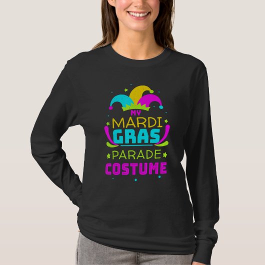 Clown Mask Masquerade Parade Jester Mardi Gras T-shirt (Voorkant)