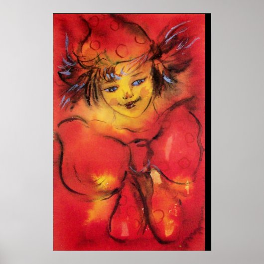 CLOWN MET RODE LINT POSTER (Voorkant)