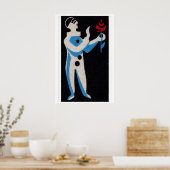 Clown met roos - Matchbox print - Esthetisch (Keuken)
