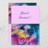 CLOWN MET UIL EN VIOOL, geel, roze blauw Kaart (Voorkant / Achterkant)