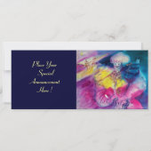 CLOWN MET UIL EN VIOOL, geel, roze blauw Kaart (Achterkant)