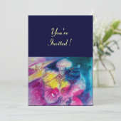 CLOWN MET UIL EN VIOOL, geel, roze blauw Kaart (Staand voorkant)