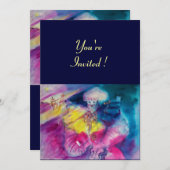 CLOWN MET UIL EN VIOOL, geel, roze blauw Kaart (Voorkant / Achterkant)