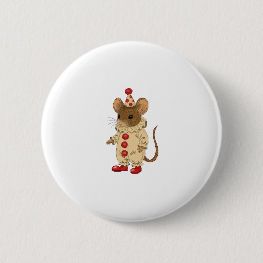 Clown mouse ronde button 5,7 cm (Voorkant)