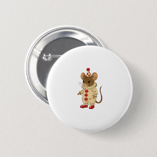 Clown mouse ronde button 5,7 cm (Voorkant /achterkant)