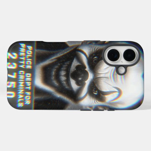 clown mugshot Case-Mate iPhone case (Achterkant (horizontaal))