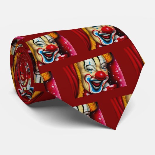 Clown Neck Tie Stropdas (Opgerold)