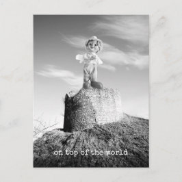 Clown on top of the world briefkaart
