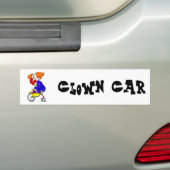 Clown op driewieler bumpersticker (Op auto)