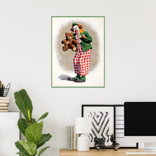 Clown painting 4 poster (Thuiskantoor)