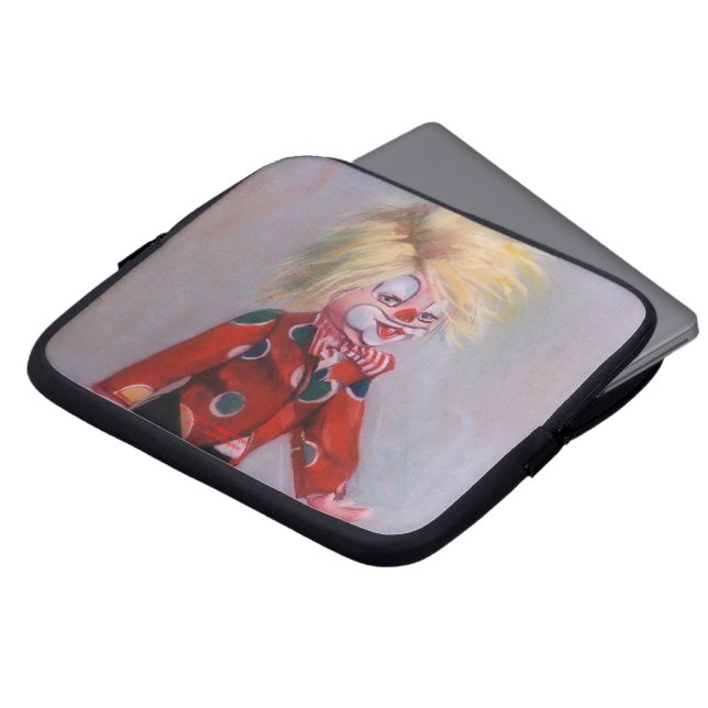 Clown/Pallaso/Payaso Laptop Sleeve (Voorkant top)