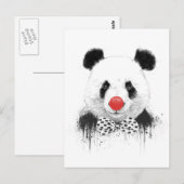 Clown panda briefkaart (Voorkant / Achterkant)