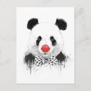 Clown panda briefkaart