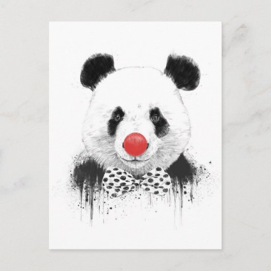 Clown panda briefkaart (Voorkant)