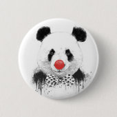Clown panda ronde button 5,7 cm (Voorkant)
