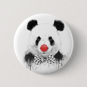 Clown panda ronde button 5,7 cm