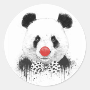 Clown Panda Ronde Sticker