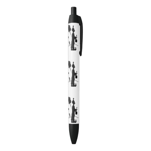Clown Parade Zwarte Inkt Pen (Achterkant (Verticaal))