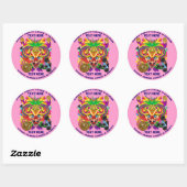 Clown Party Event Uitzicht groot Please Uitzicht N Ronde Sticker (Vel)