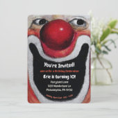 Clown Party Uitnodiging (Staand voorkant)