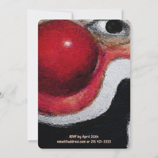  Clown Party Uitnodiging (Achterkant)