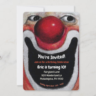 Clown Party Uitnodiging