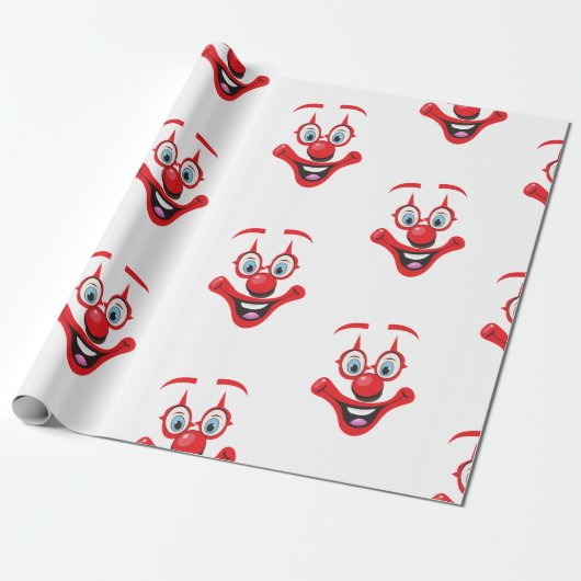 Clown Patroon Cadeaupapier (Uitgerold)