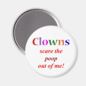 Clown Phobia Magneet (Voorkant / Achterkant)