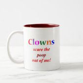 Clown Phobia Tweekleurige Koffiemok (Links)