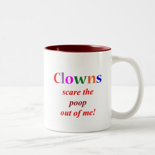 Clown Phobia Tweekleurige Koffiemok (Rechts)