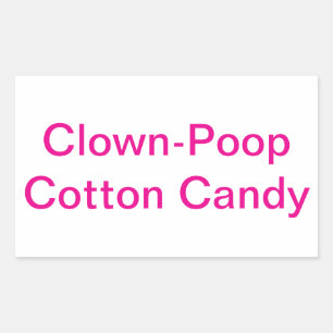 Clown-Poop Cotton Snoep Jeff Hankamer Artjunkhaus Rechthoekige Sticker