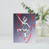 Clown Pop Red Lint Postkaart (Staand voorkant)