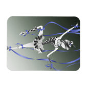 Clown Puppet Ballerina Blue Ribbon Fridge Magnet Magneet (Horizontaal)