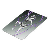 Clown Puppet Ballerina Purple Ribbon Fridge Magnet Magneet (Linkerzijde)