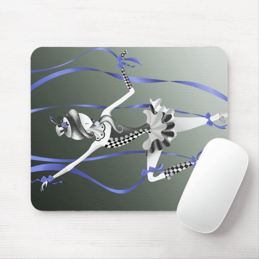 Clown Puppet Blue Ribbon Muismat (Met muis)