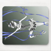 Clown Puppet Blue Ribbon Muismat (Voorkant)