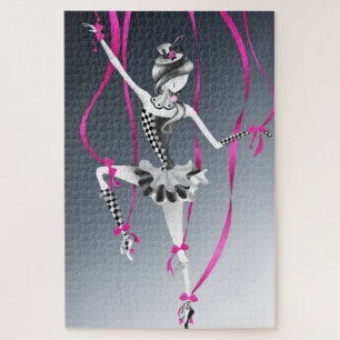 Clown Puppet Blue Ribbons Jigzaag Puzzle Legpuzzel