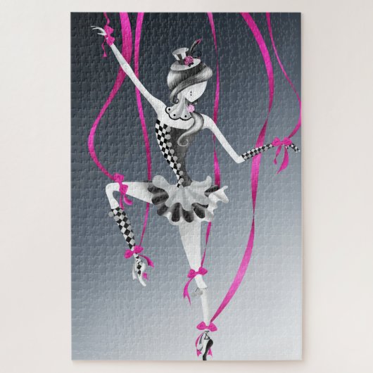 Clown Puppet Blue Ribbons Jigzaag Puzzle Legpuzzel (Verticaal)