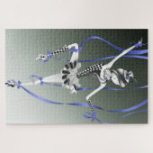 Clown Puppet Blue Ribbons Jigzaag Puzzle Legpuzzel (Horizontaal)