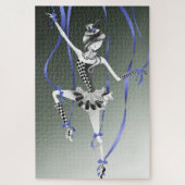 Clown Puppet Blue Ribbons Jigzaag Puzzle Legpuzzel (Verticaal)