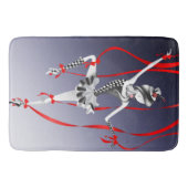 Clown Puppet Red Ribbons Bath Mat (Voorkant)