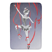 Clown Puppet Red Ribbons Bath Mat (Voorkant Verticaal)