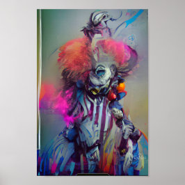 CLOWN QUEEN fantasieillustratie poster