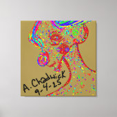 Clown Reindeer Canvas Print (Voorkant)
