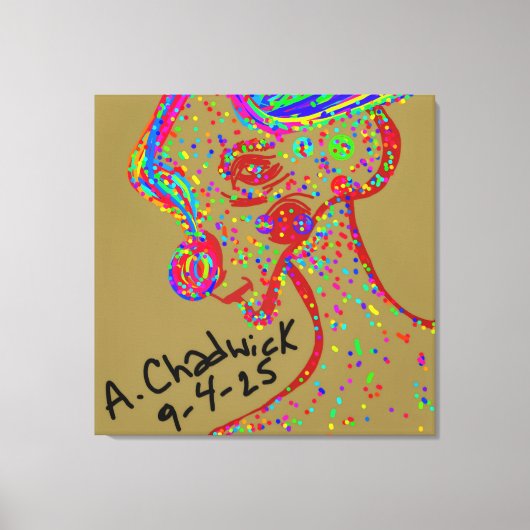 Clown Reindeer Canvas Print (Voorkant)